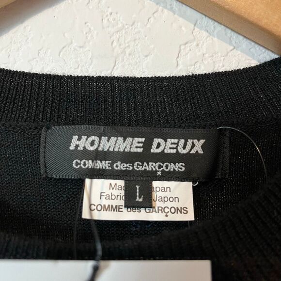 Homme Deux Comme Des Garcons Lightning Bolt Knit Sweater Men's Size Large NEW - Picture 5 of 8